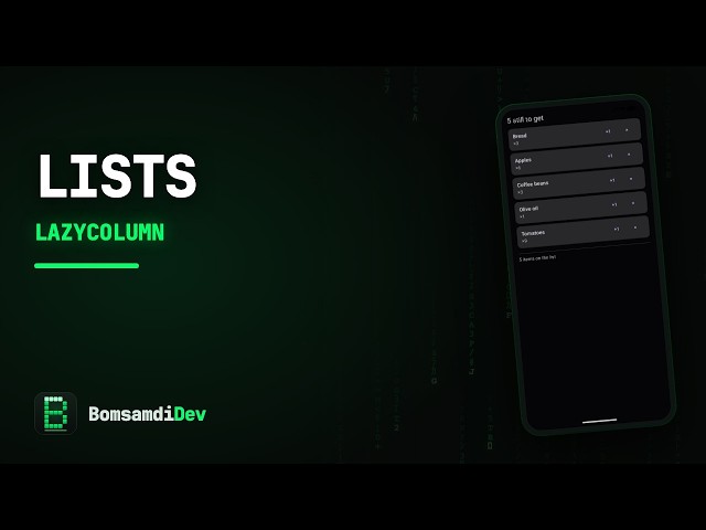 Lists with LazyColumn — Jetpack Compose for Beginners