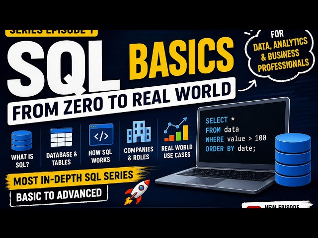 SQL Basics Explained: From Zero to Real-World Use Cases | SQL Series #1