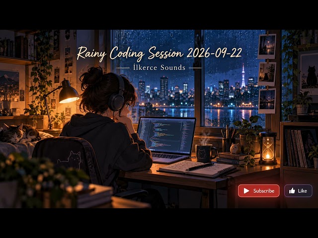 Rainy Night Lo-Fi for Coding — 24 Min Focus Session | İlkerce Sounds