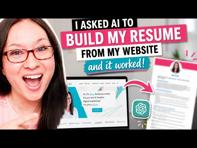 I Asked AI to Build My Resume From My Website & It Worked | easy content writer resume in minutes