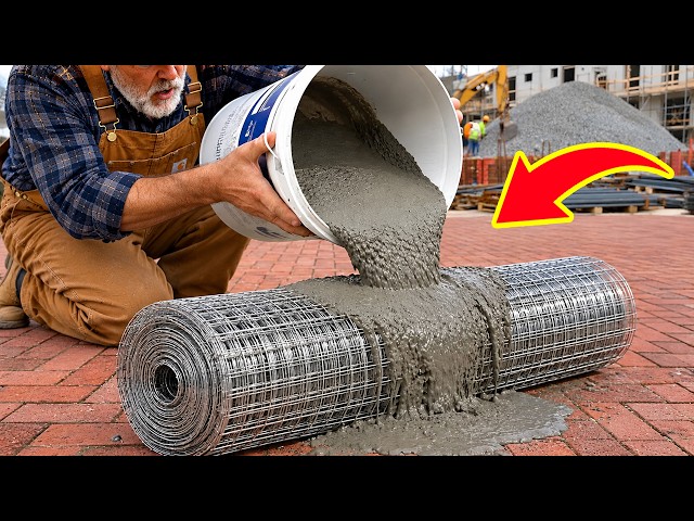 Every Home Needs This! Pour Cement Over Metal Mesh and Create a Million-Dollar Masterpiece!
