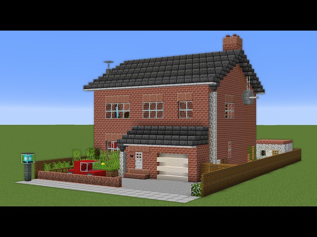 How to Build a Realistic Suburban Brick House In Minecraft🏡