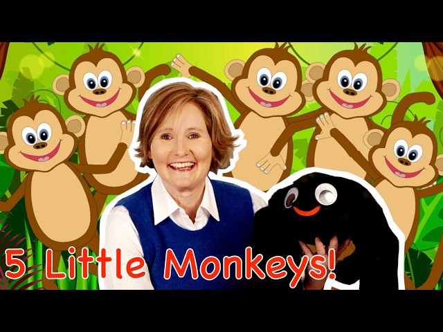 5 Little Monkeys Jumping On The Bed! Learn to count with Vicky Arlidge!