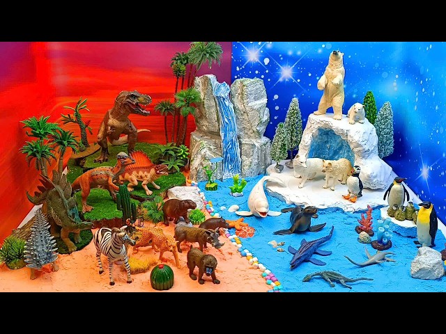 Explore the Animal World for Kids | 🌊 Dinosaurs, Ocean & Polar Animals Diorama