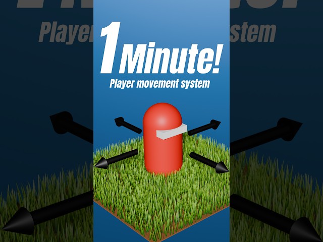 UNITY 3D PLAYER MOVEMENT in 1 MINUTE! #unity3d