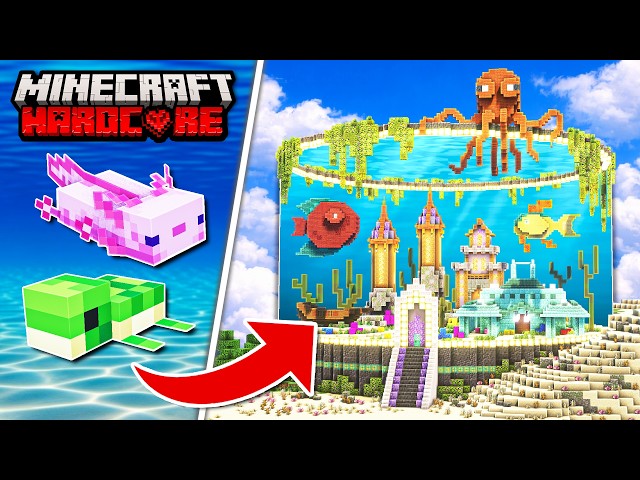 I Built a Cozy AQUARIUM in Minecraft Hardcore