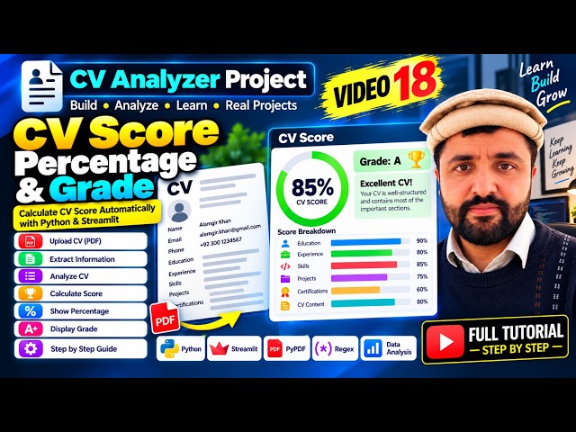 Video 18  CV Analyzer cv Score , Percentage , Grade