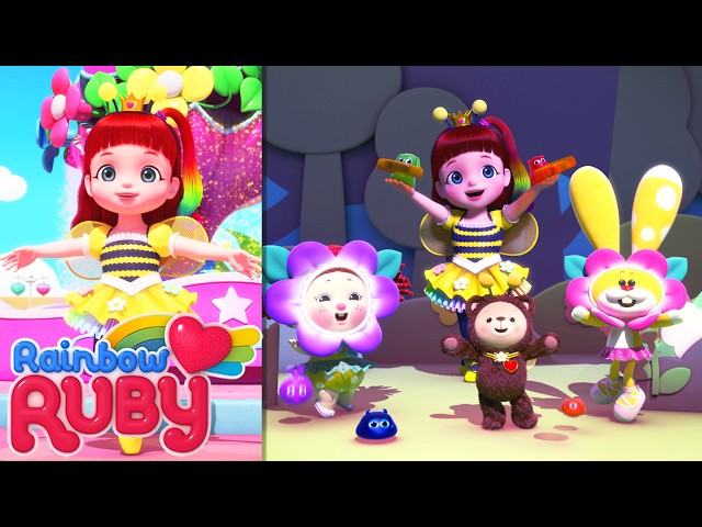 Surprise Ballet Dance for the Queen Bee! | Rainbow Ruby - WildBrain | Full Episodes for Kids