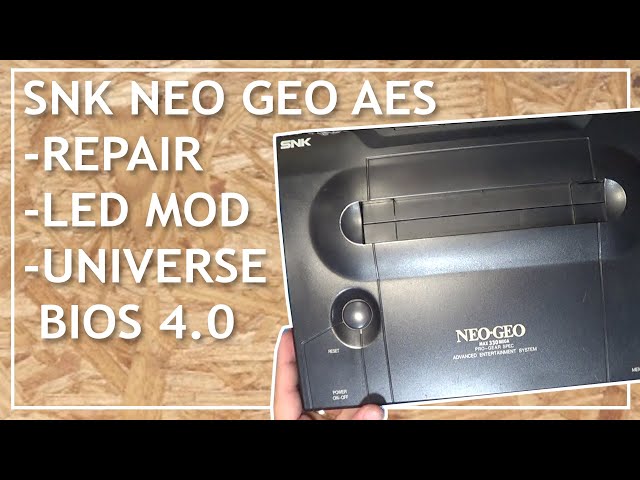 SNK Neo Geo AES No Power Repair LED Mod & Install Universe Bios 4.0