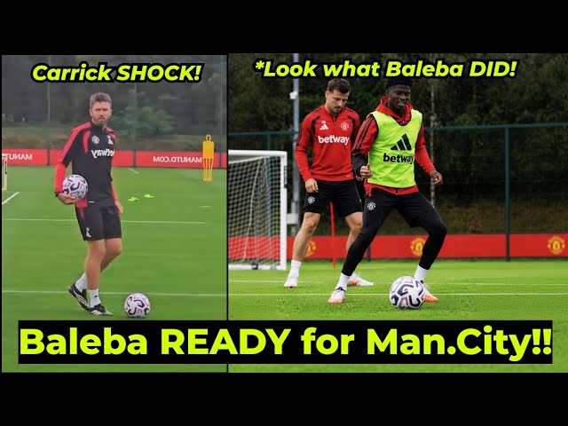 Even Carrick was SHOCKED as Carlos Baleba DID THIS to Mount in his First Training ahead of Man City