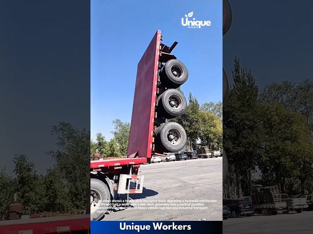 Industrial Transport: Hydraulic Mechanism Lifting Multi-Axle Trailer Assembly