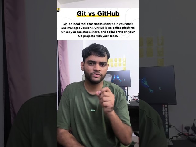 Git vs GitHub || simple explanation ⚡ || beginners