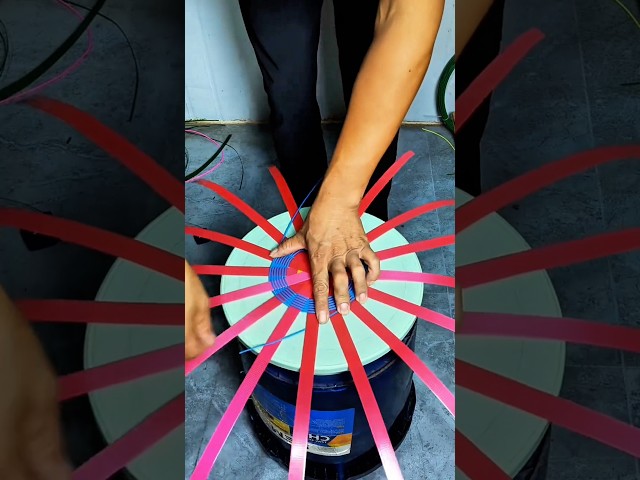 Basket making process with plastic wicks