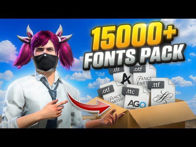 15,000+ Fonts Pack for All Users 🎁✨