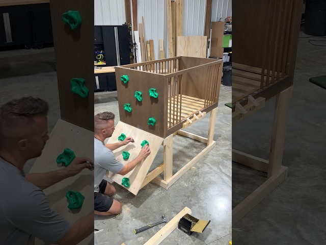 Triplet Dad invents new Crib! 😂 #triplets #dad #mom #diy #woodworking