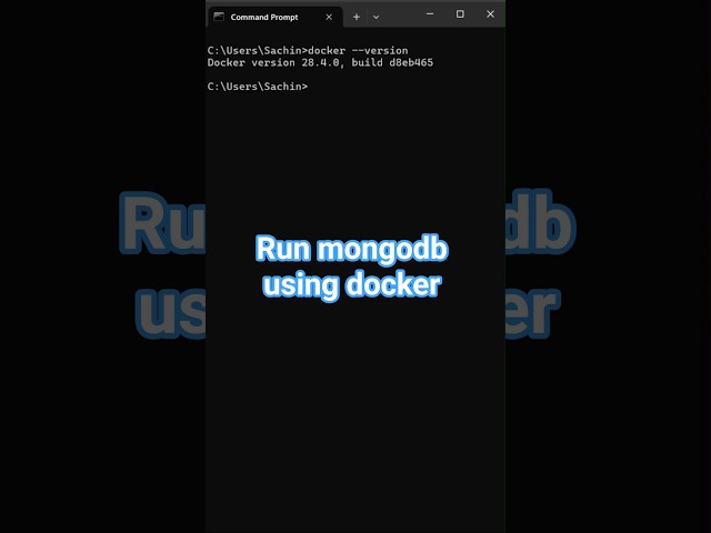 run mongodb using docker #dockercommands #docker #mongodb #dockertutorials #coding #mongodbtutorial