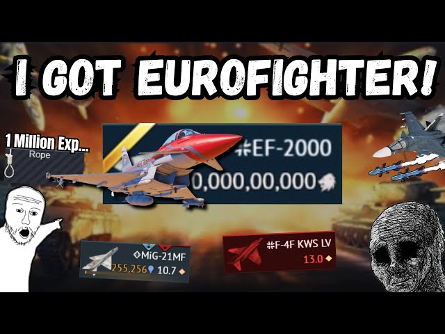 I FINALLY got EUROFIGHTER!🔥😱(1M exp in one video...💀) | The WORST Grind Experience [Part 2]