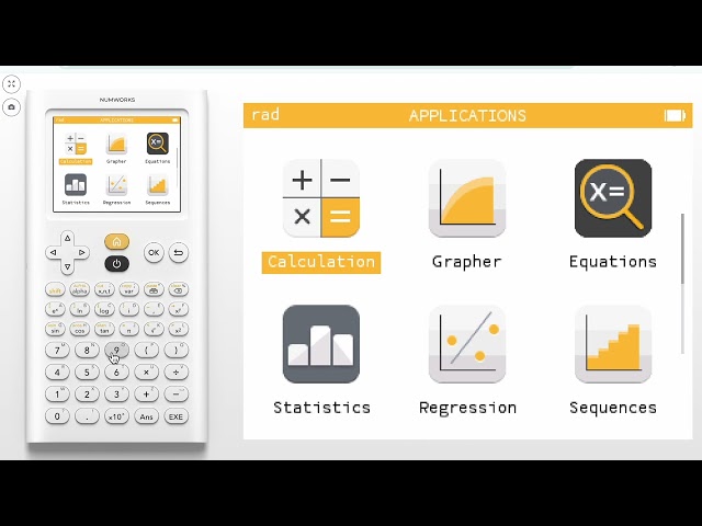 Explore the keyboard of the NumWorks graphing calculator