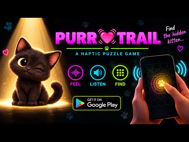 Purr Trail - Android haptic puzzle game