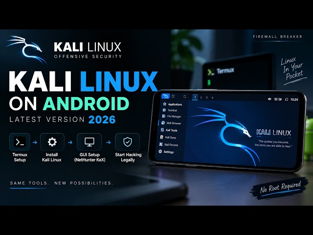 How to install Kali Linux on Android WITHOUT ROOT 2026 | Termux + Kali Linux Full Setup