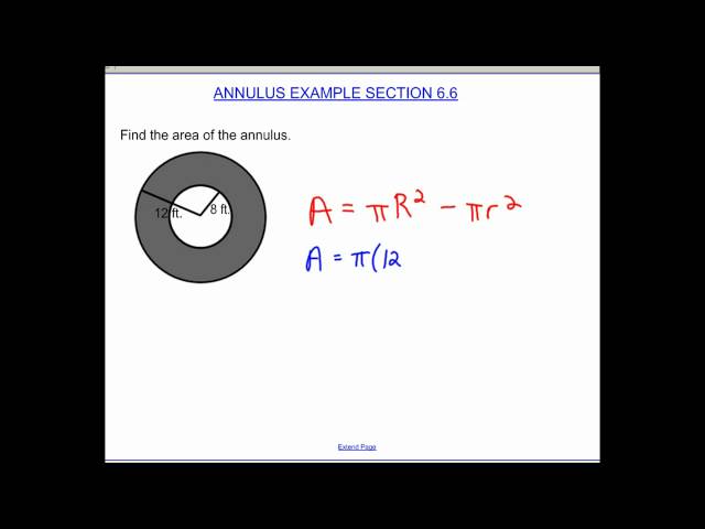 Annulus Example from Section 6.6