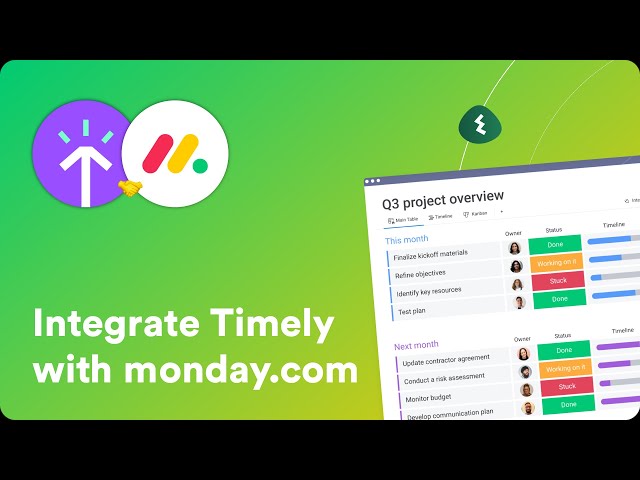 Integrate Timely with monday.com