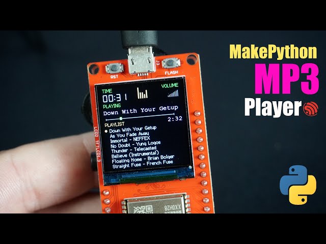 MP3 Player using MakePython ESP32 LCD development board