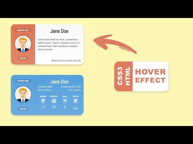 CSS Card Hover Effects - How to design Card using only HTML & CSS