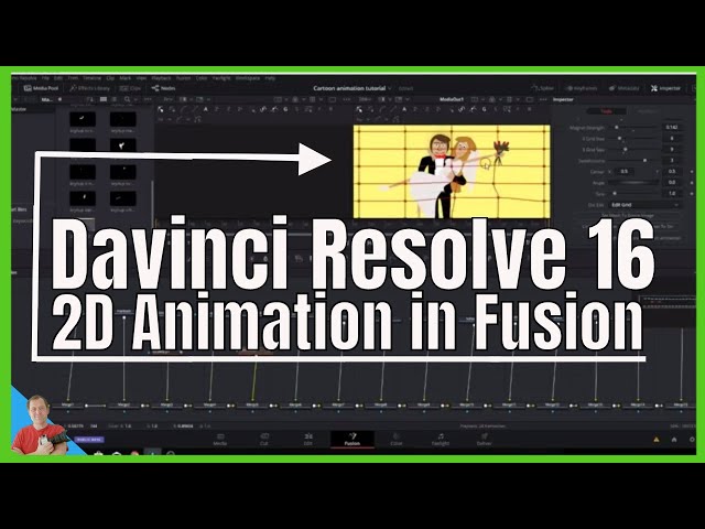 Davinci Resolve 16: How to make a 2D cartoon animation in fusion