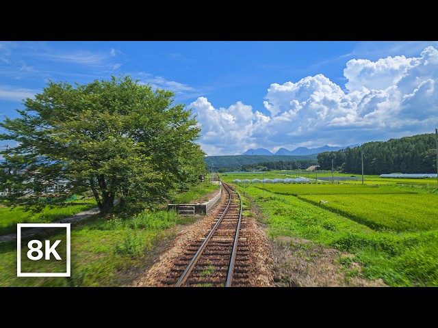 Summer Train Ride in Rural Aizu, Japan 🌿 / 8K 60fps HDR / Relaxing Piano Music