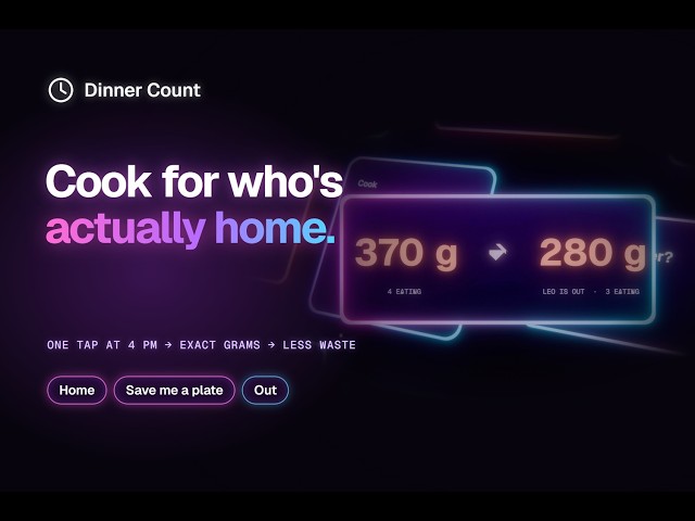 DinnerCount - Official Launch