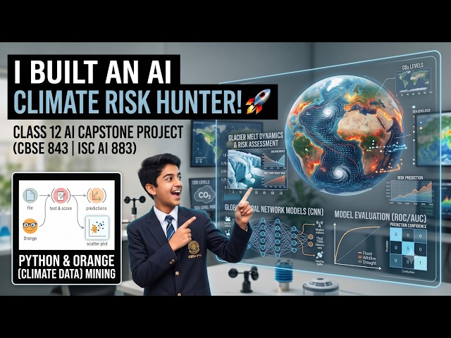 I Built an AI Climate Risk Hunter! 🚀 Class 12 AI Capstone Project | CBSE 843 | ISC AI 883