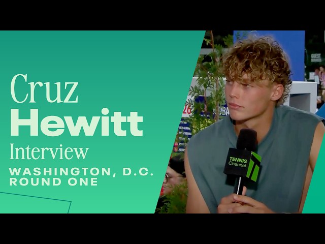 Cruz Hewitt on doing the same celebration as his dad Lleyton 😂 | 2026 Washington, D.C.