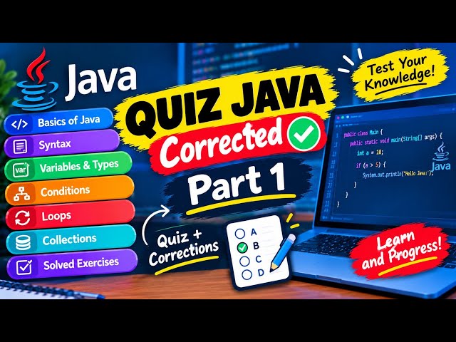 🔥 Java Quiz — 50 Questions with Answers | Test Your Java Knowledge! 💻 | Part 1