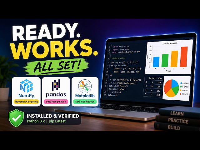 Install NumPy, Pandas & Matplotlib | Python for Beginners