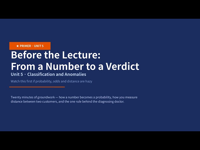 Financial Machine Learning Week 5 Primer — From a Number to a Verdict | Yonsei University