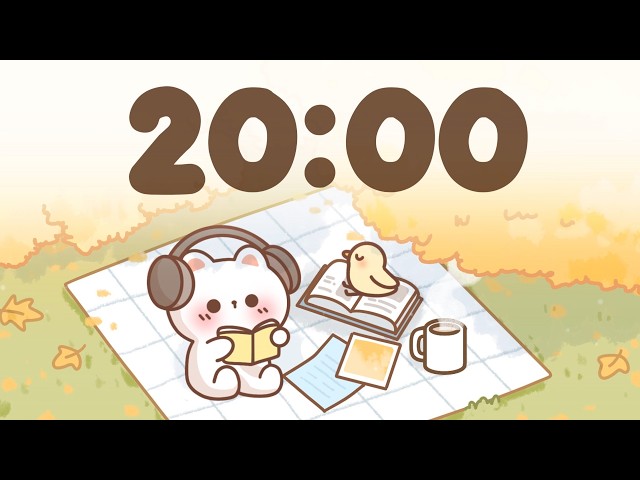 20 Minute Timer 🐱 Study Timer for Classroom Focus