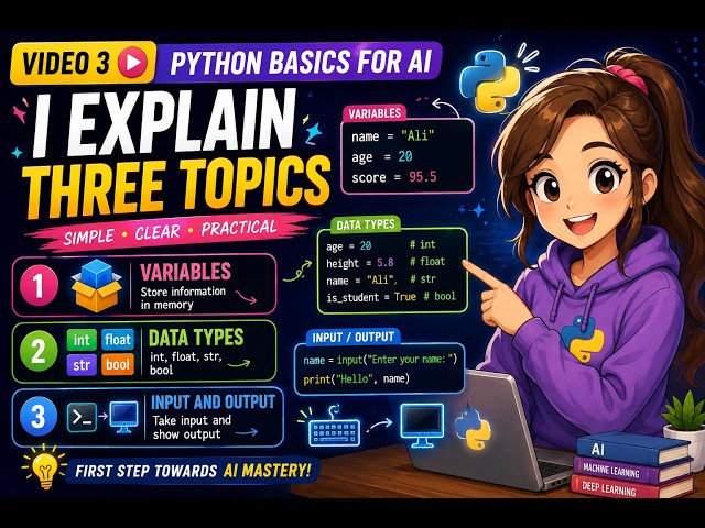 Python Basics for AI | Variables | Data Types | Input and Output
