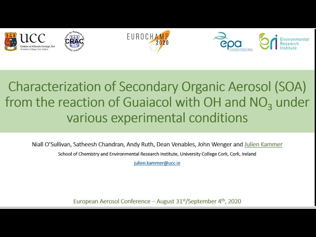 #EAC2020series Characterisation of SOA from the reaction of Guaiacol with OH and NO₃