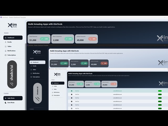 Build a modern Shadcn  inspired  WinForms Dashboard LIGHT / DARK  Visual Studio C# VB .NET Tutorial
