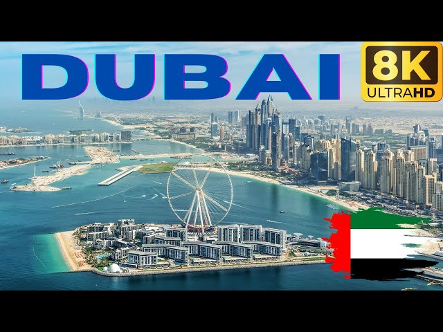【8K】Dubai: Jumeirah Beach Residence - Marina Beach - Bluewaters Island