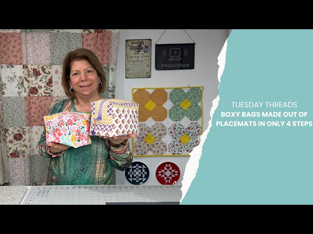 Tuesday Threads - Boxy Bags made out of Placemats in only 4 steps!!