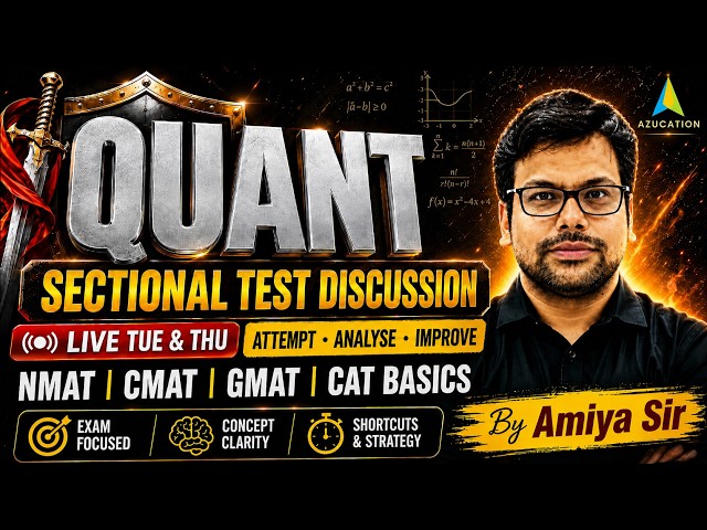 Quant Sectional Test - LIVE Discussion | SNAP, NMAT, CMAT, GMAT & CAT Basics