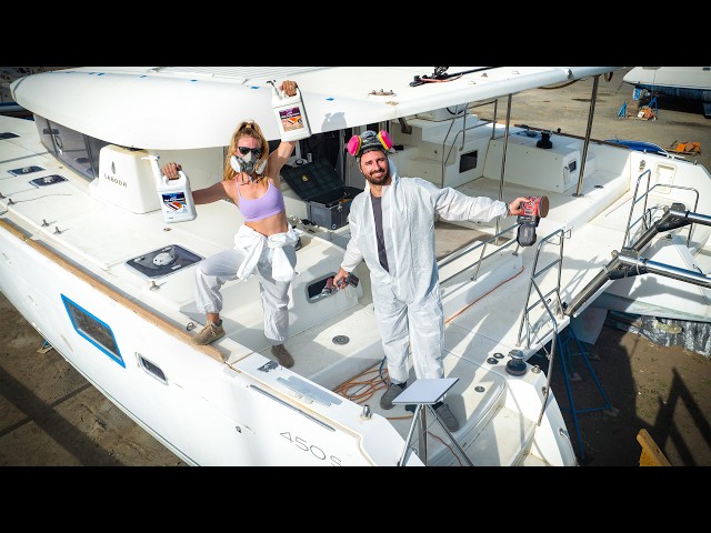 It Started Raining Epoxy… DIY Catamaran Rebuild | Ep.94