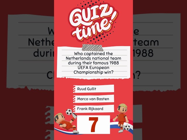 Leadership in the Dutch Squad #shorts #football #quiz