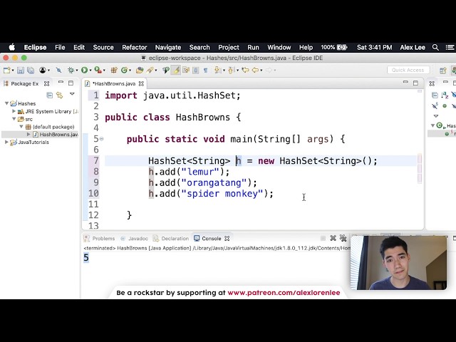 HashSet In Java Tutorial #52