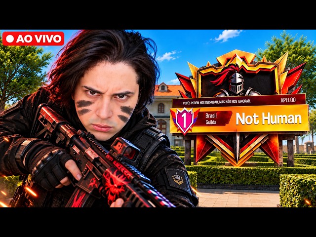 🔴 NOT HUMAN EM GUERRA PELO TOP 1! -  FALTAM 2 DIAS PRO FIM - MEGA FREE FIRE AO VIVO ❤️