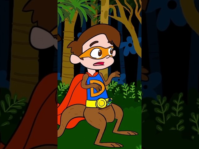 Super Drew vs Australian Monster | Cool School Cartoons #shorts