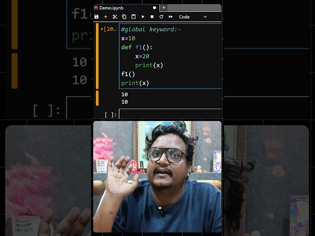 Python Global Keyword Explained 🔥 | Local vs Global Variable #shorts