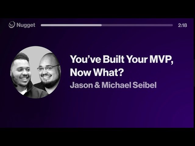 You’ve Built Your MVP, Now What? - Jason & Michael Seibel